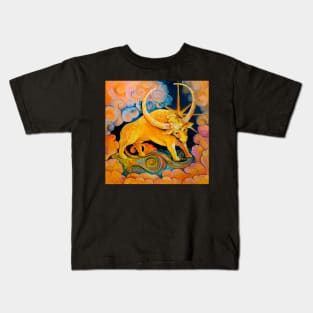 Jupiter as Brihaspati, Teacher of the Gods (my astrological series) Kids T-Shirt